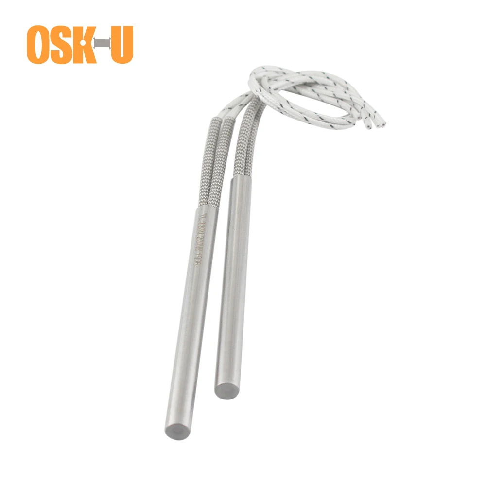 2PCS Electric Cartridge Heaters Element 10mm Tube Diameter 220V Single-End Heating Pipe for Core Shooter 250/300/350/400W