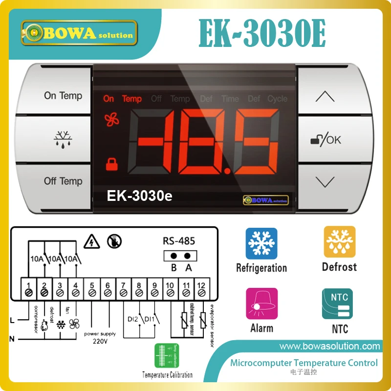 Pengontrol logika defrost gas suhu dan panas dengan port RS485 menyediakan solusi pencairan es workimg independen untuk pompa panas