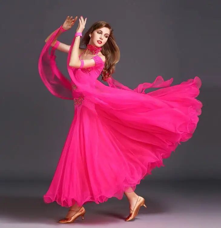 red blue ballroom dance competition dresses waltz dance dress hb183 luminous costumes standard ballroom dress foxtrot