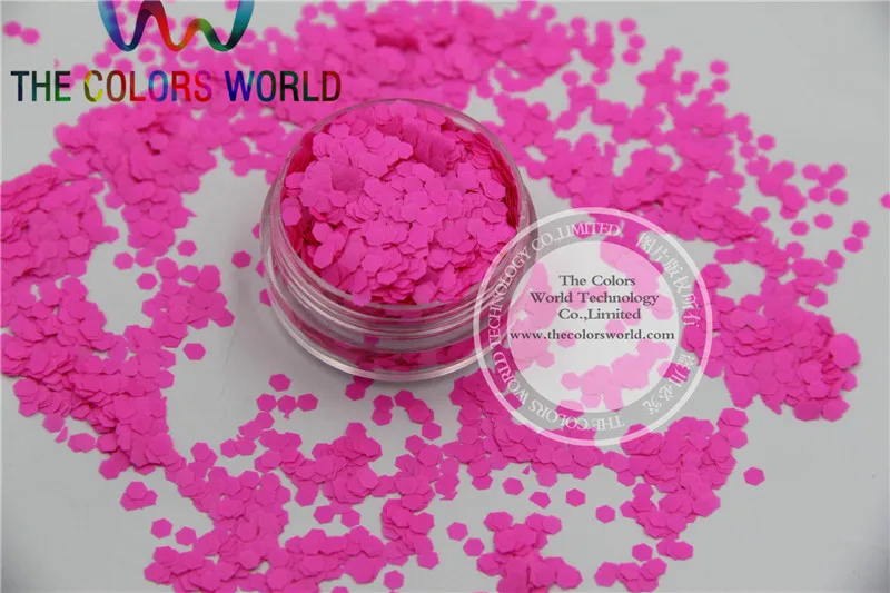 TCF510-colores neón Rosa-Carmín, brillo resistente a los solventes de 2,5mm, para esmaltes de uñas u otras decoraciones DIY