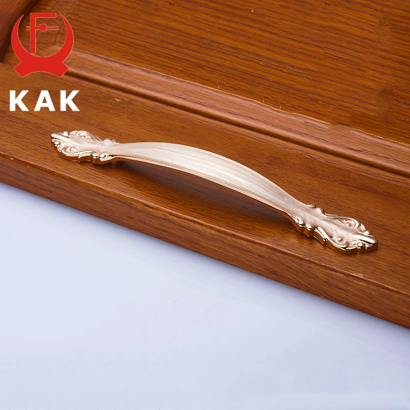 KAK European Aluminum Alloy Cabinet Handles Wadrobe Door Pulls Drawer Knobs Kitchen Cupboard Handles Furniture Handle Hardware