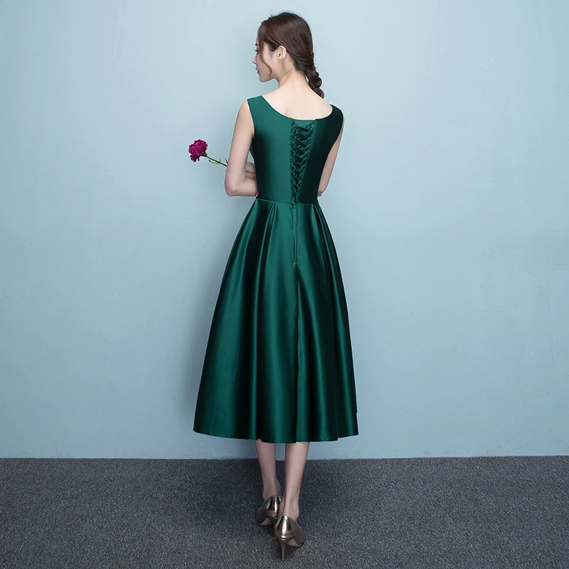 DongCMY 2024New Fashion Bandage Prom Dresses Green Elegant Flowers Short Women Party Dress