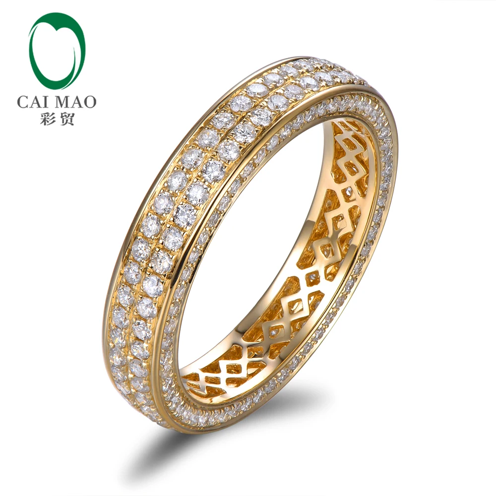 

Caimao Full Eternity 14KT/585 Yellow Gold 1.12 ct Pave H SI Diamond Engagement Wedding Band