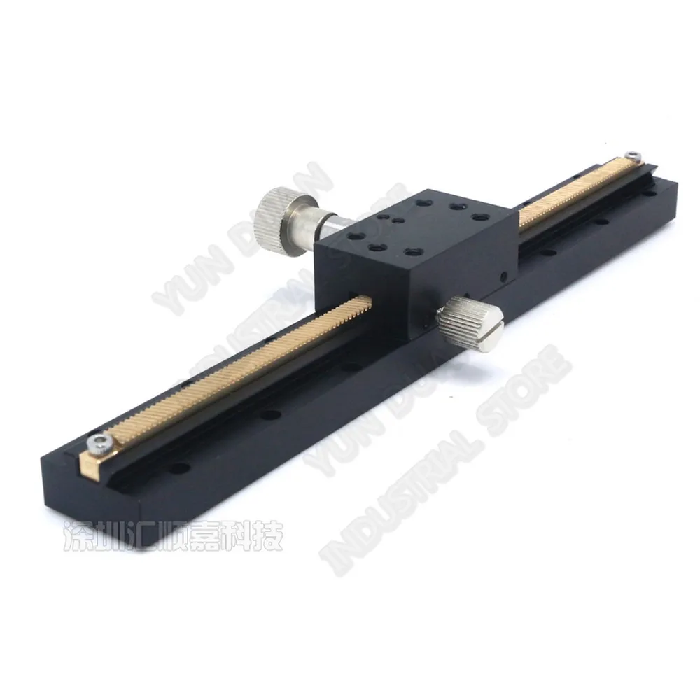 

180mm Stroke 7'' X Axis 200mm Manual Displacement Trimming Platform Guide Stage Fine Tuning Sliding Table Optics Camera Position