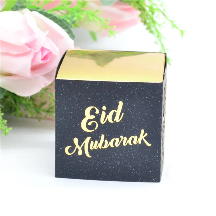 

Eid Mubarak Лазерная огранка золота Подарочная коробка с черным жемчугом