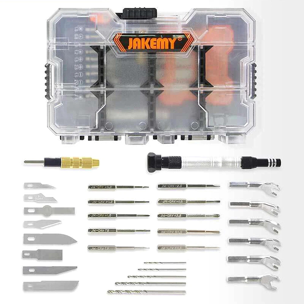 34 In 1 Scalpel Knife Multifunction Tool Kit Art Pen Knife Precision Cutter DIY Craft Carving Knives with Scalpel Blades JM-8158