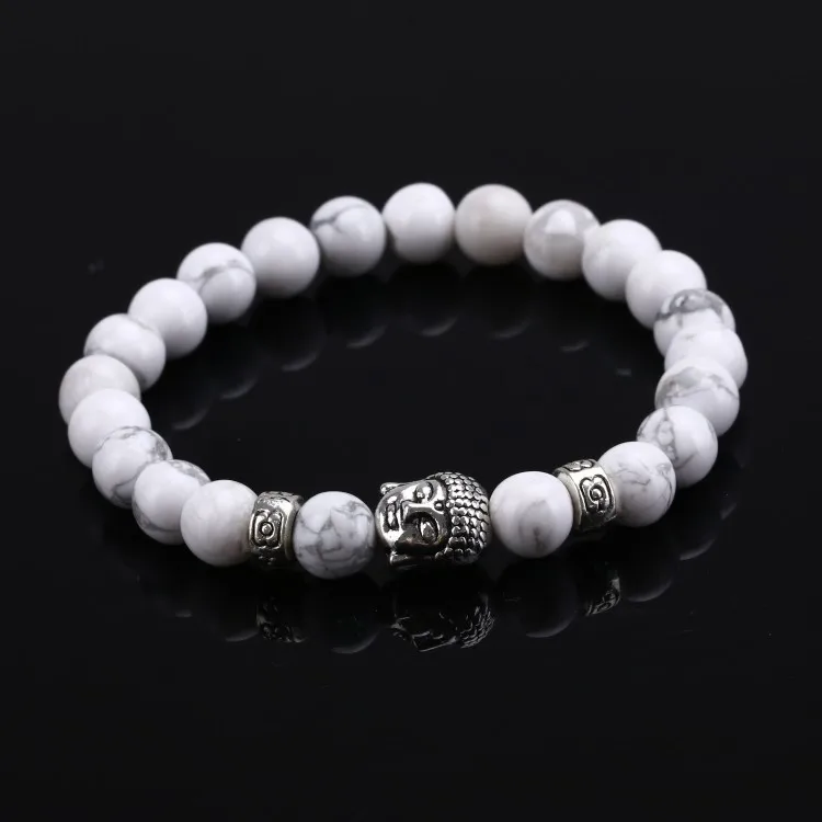 Black Lava Stone Tiger Eye Buddha Beads Bracelets Bangles Charm Natural Stone Charm Bracelets For Women/ Men Jewelry