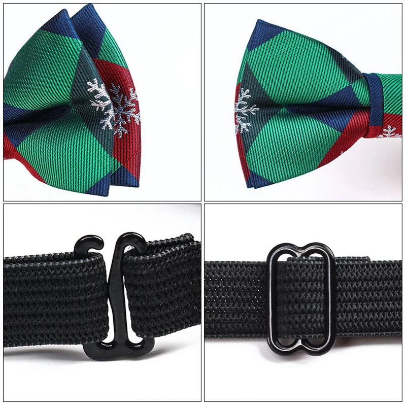 RBOCOTT Kerst Strikje Kinderen Sneeuwvlok Kerstboom Patroon Rode Bowtie Voor Jongens Kids Geschenken Strikjes Grootte 9 cm * 4.5 cm