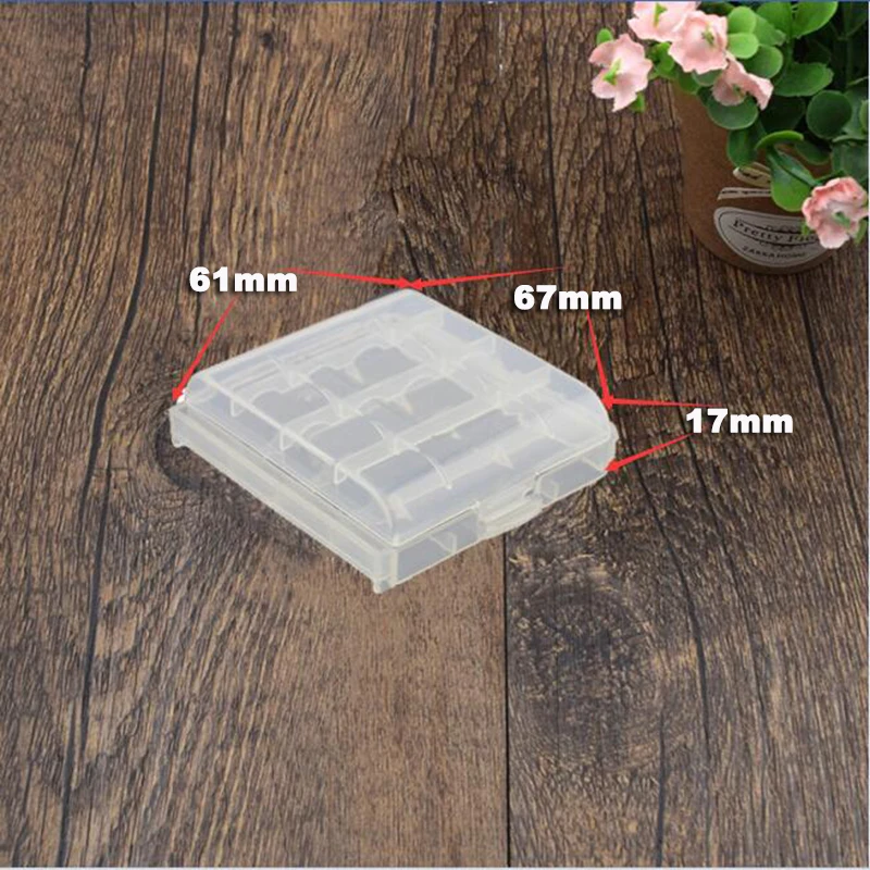 5Pcs Plastic Transparent White New Hard Plastic Case Cover Holder for AA / AAA Battery Storage Box Digital Hot