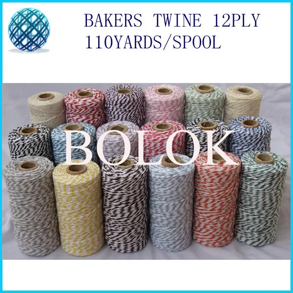 

Cotton Baker twine 18pcs/lot (110 yards/spool) (32 kinds color), gift packing twine, divine twine free shipping