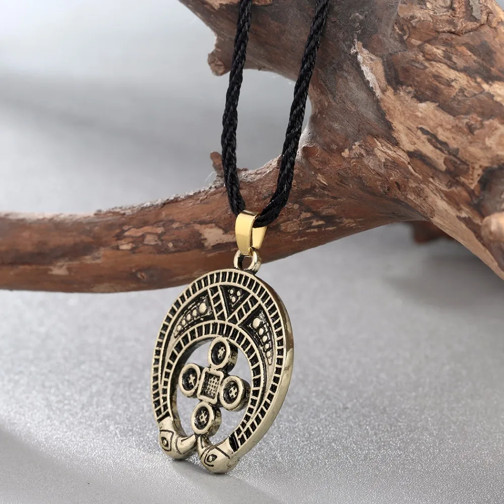 Cxwind Slavic Charm Raven Pendant Necklace Lunnitsa Antique Jewelry Fashion Men Pagan Amulet Charm Ckoker Pendant Collier