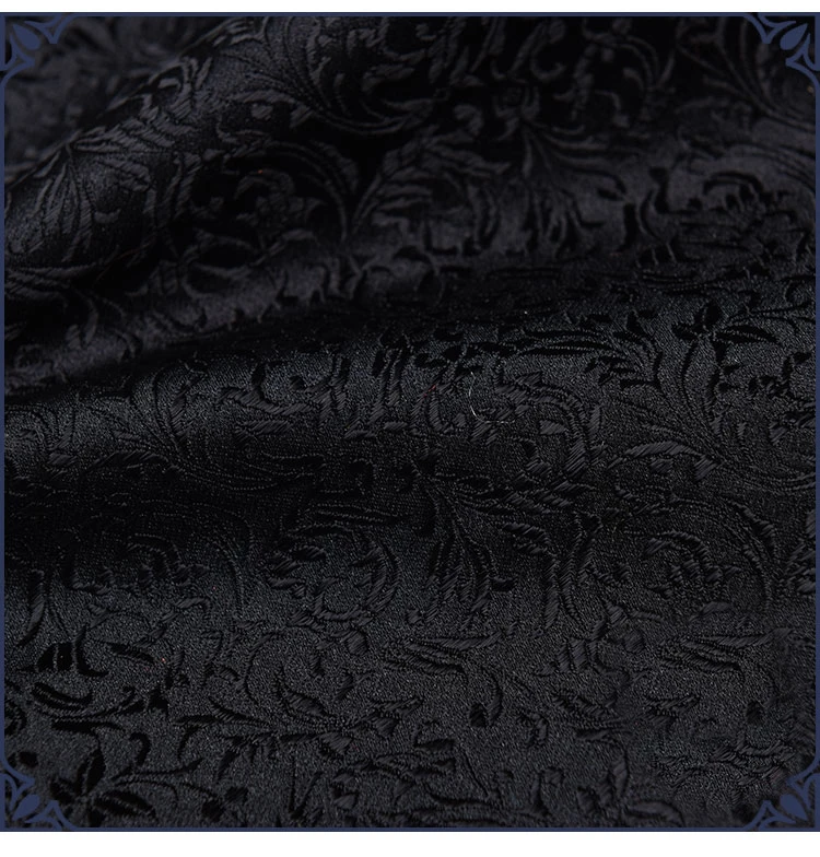 Black wheat floral pattern 3D jacquard yarn dyed fabric for Women Coat Dress Skirt , table cloth, curtain, sofa patchwork