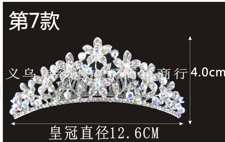 20pcs/lot  woman wedding crown crystal Rhinestone lady tiatas flower hair comb