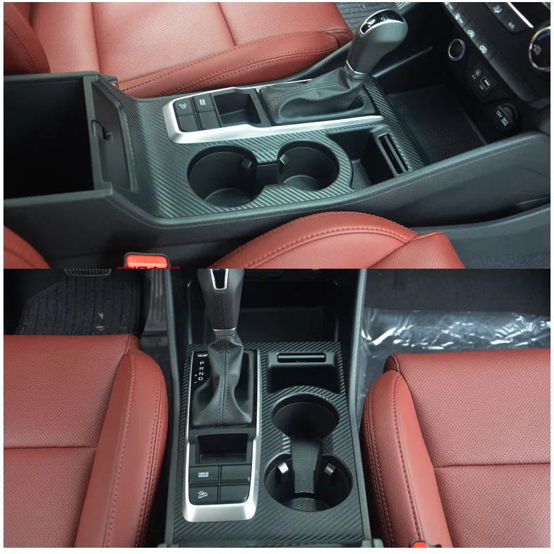 LENTAI Decals Gear Panel Auto Accessories Carbon Fiber Interior Stickers Car Styling Decoration For Hyundai Tucson 2015