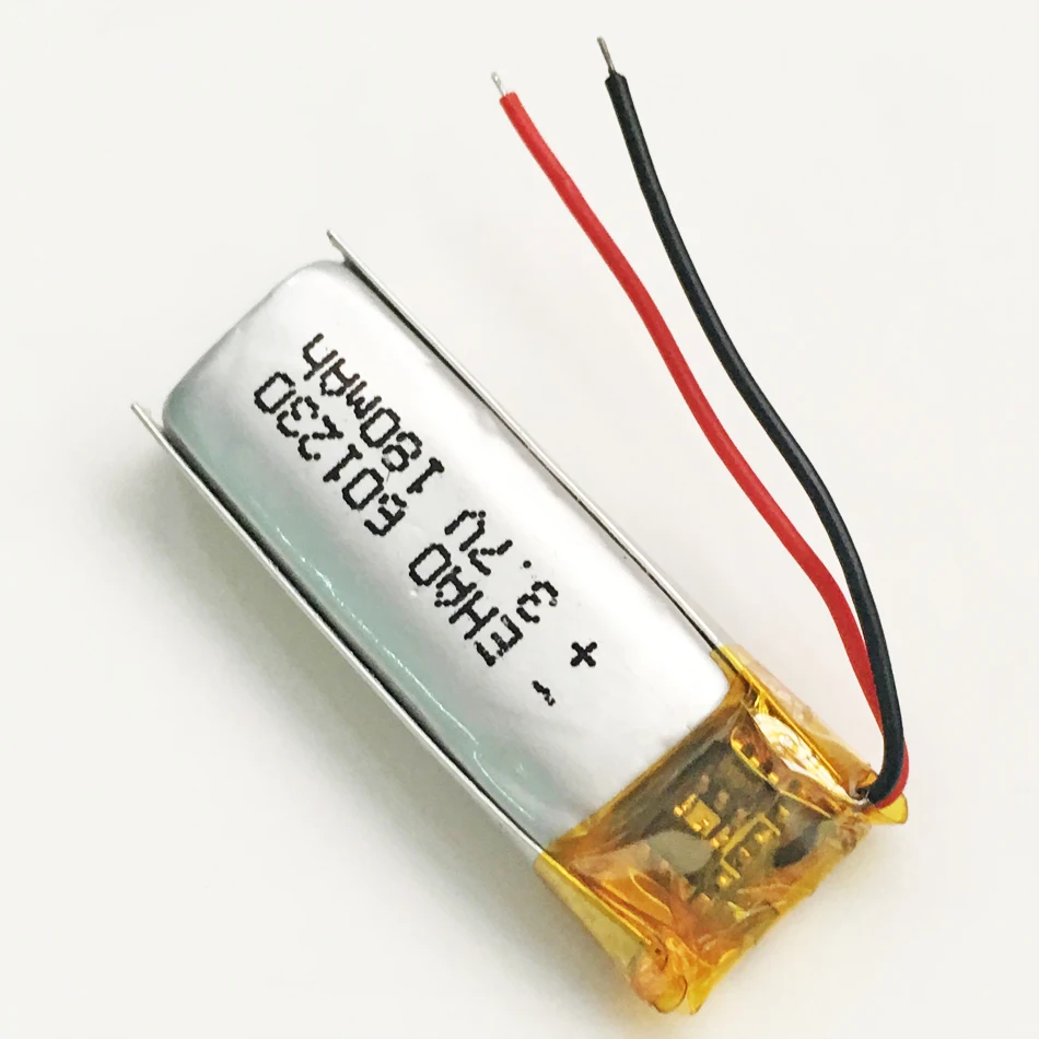 3.7V 180mAh 601230 litowo-polimerowa LiPo akumulator baterie do Mp3 GPS PSP słuchawki z Bluetooth zestaw słuchawkowy inteligentny zegarek