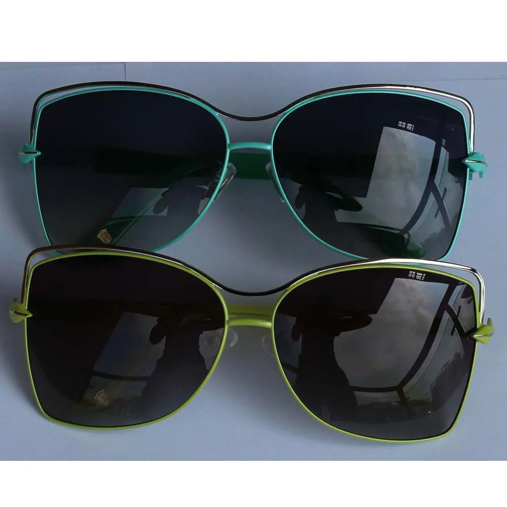 mix wholesale 2018 top selling Fashion sunGlasses Vintage Sun glasses Women butterfly Gafas Oculos De Sol Feminino Woman green