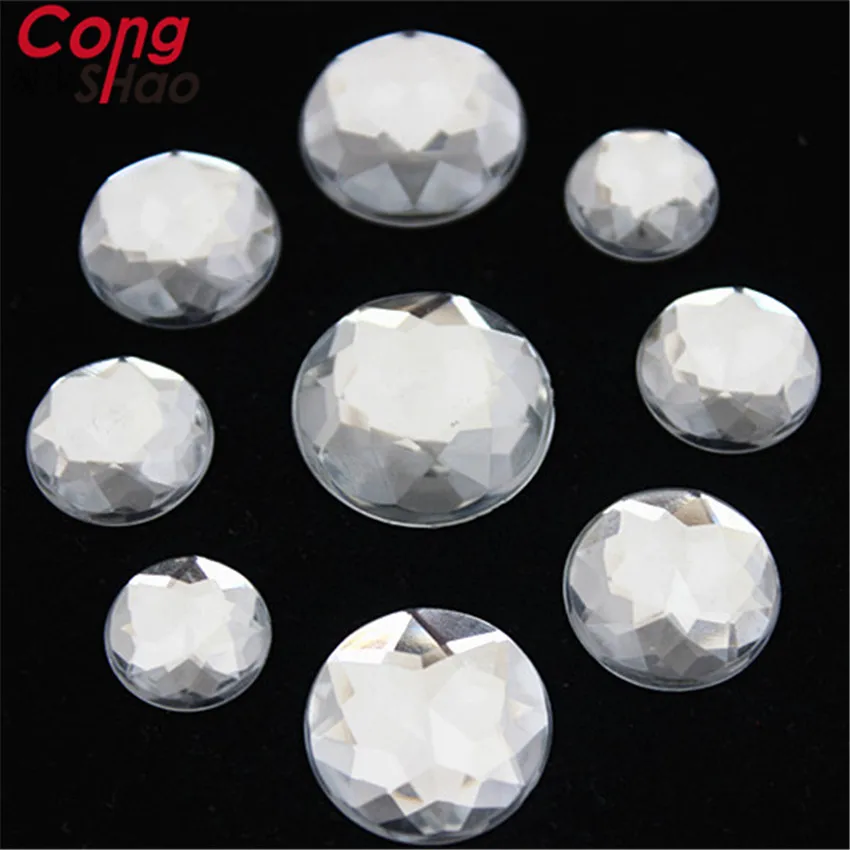 Flat Back Acrylic AB Rhinestones In A Variety Of And Sizes Round AB Stones For Face Decorations Face Gems DIY Garment Trim WC721