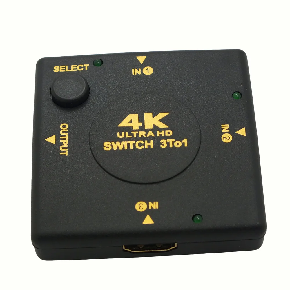 

Mini 4K*2K HDMI-compatible 3 Input 1 Output Switcher Splitter Adapter For HDTV 1080P Video S03