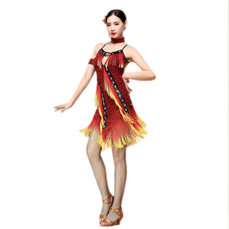 Latin Dance Dress Hot Sale Women Cotton Flamengo New Belly Dance Costume Latin Salsa Tango Cha Ballroom Flamenco Dress M/L