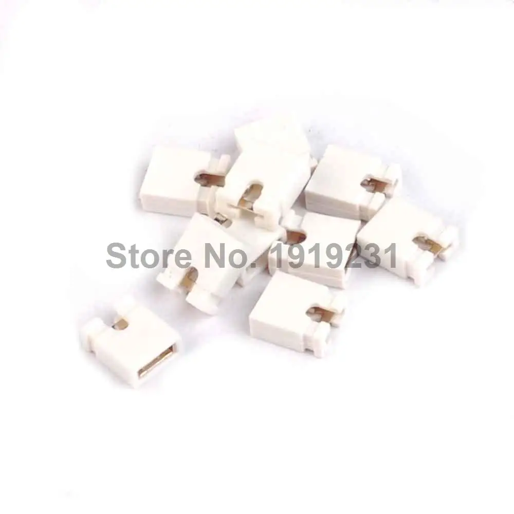 2000PCS White 2.54mm Standard Circuit Board Jumper Cap Shunts Short Circuit Cap