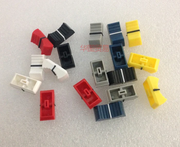 12pcs mixer straight sliding potentiometer knob cap Fader plastic cap Bore 4mm / for YAMAHA MG166CX-USB MG206C-USB cap cove