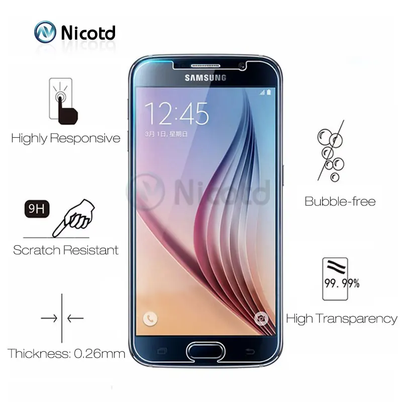 

Nicotd Tempered Glass For Samsung Galaxy A3 A5 A7 J3 J5 J7 2017 2015 2016 0.26mm 2.5D Screen Protector Glass Film 9H Protective