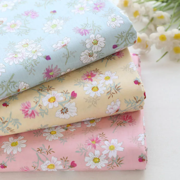 3 PCS/lot 40cmx50cm 100% cotton fabric flower fat Quarter for sewing clothes bedding quilting patchwork crafts tissu