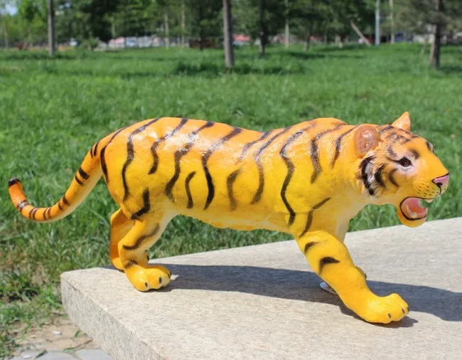 Simulasi Lembut Hewan Liar Cetakan Mainan Anak-anak Pendidikan Harimau Singa Badak Gajah Figur Action Figure