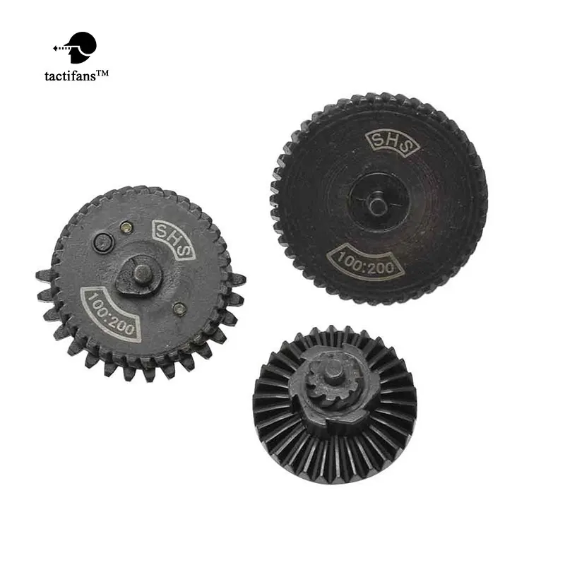 TACTIFANS SHS MA 13:1 16:1 18:1 32:1 100:200 100:300 High Speed Gear Set For Ver.2 / 3 AEG/EBB Airsoft Gearbox Delay Sector Clip