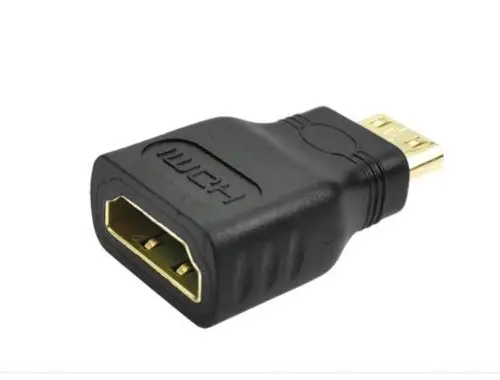 Gold-Plated 1080P Mini Male HDMI to Standard HDMI Female Adapter Connector Converter for HDTV Camera Raspberry Pi Zero/ Zero w