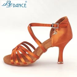 Bddance Latin Dance Schoenen Authentieke Dame Volwassen Nieuwe Hoge Hak Zachte Bodem Nationale Standaard Praktijk Sandalen Diamant Bajonet 216