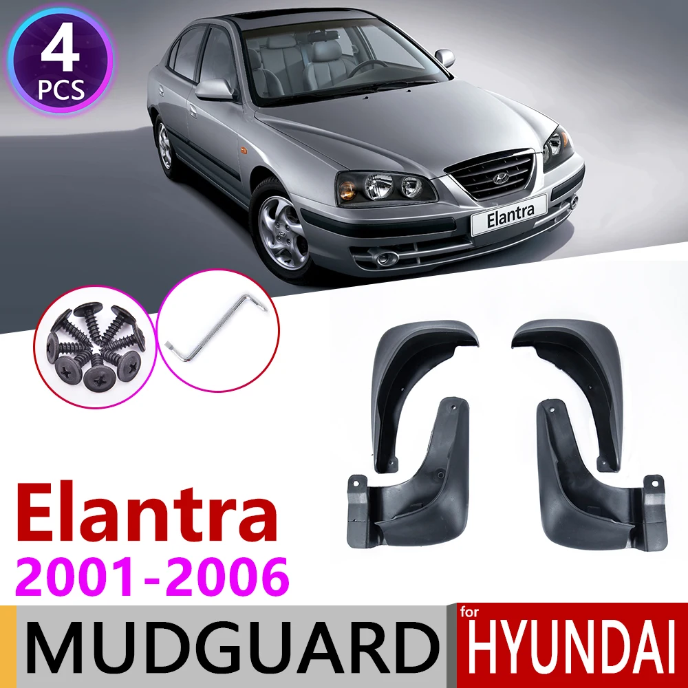 for Hyundai Elantra 2001~2006 XD Front Rear Mudflap Fender Mudguards Mud Flaps Guard Splash Flap Accessories 2002 2003 2004 2005