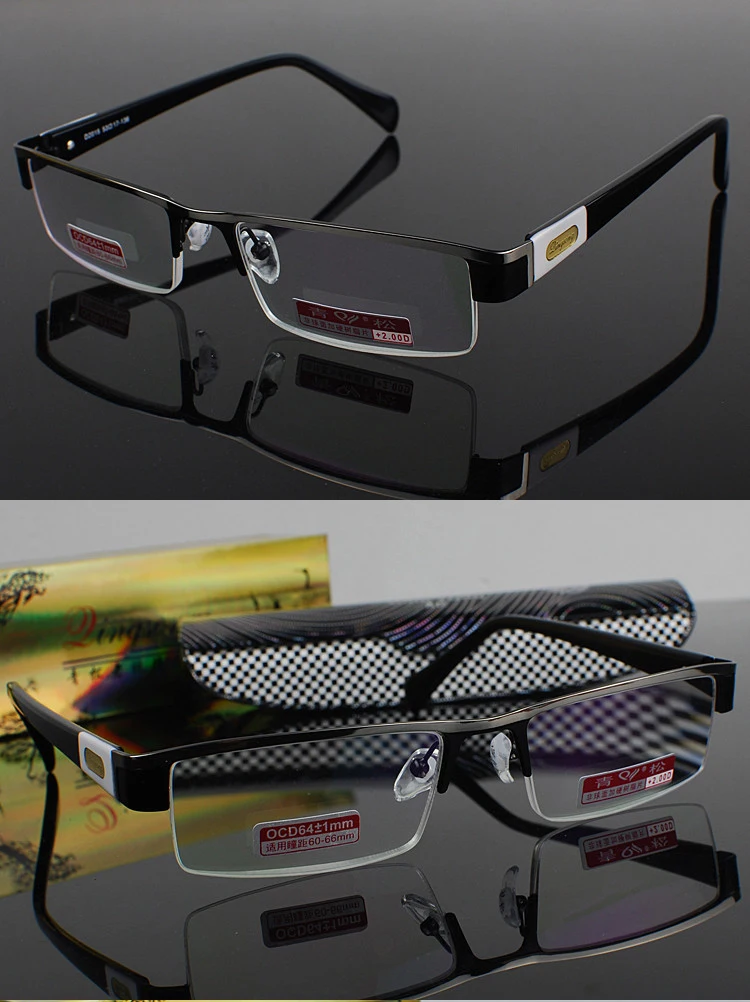 

Men's High-end Anti Fatigue Reading Glasses Slim Aspheric Hard Resin Coating Lens +50 +100 +125 +150 +175