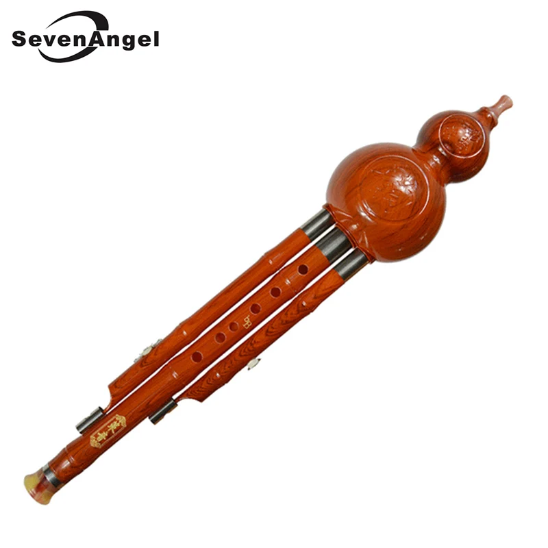 

Three-tone Chinese Traditional Hulusi Flute Cupronickel Tube detachable Bakelite Flauta Key of C/bB With Case Clarinet