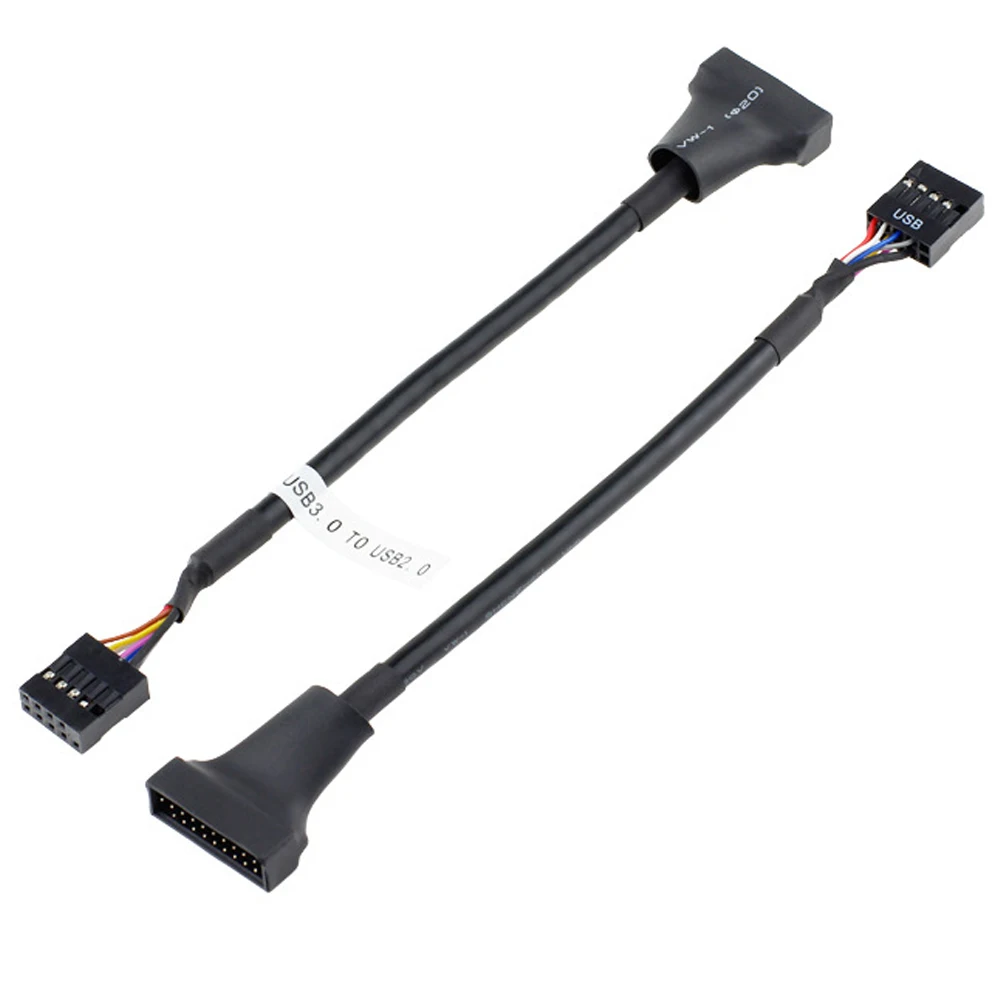 สก์ท็อป19pin USB 3.0หญิงหัวเพื่อ9pin USB 2.0ชายแปลงพอร์ตเคเบิ้ล9พินชาย20หญิงบัตรอะแดปเตอร์