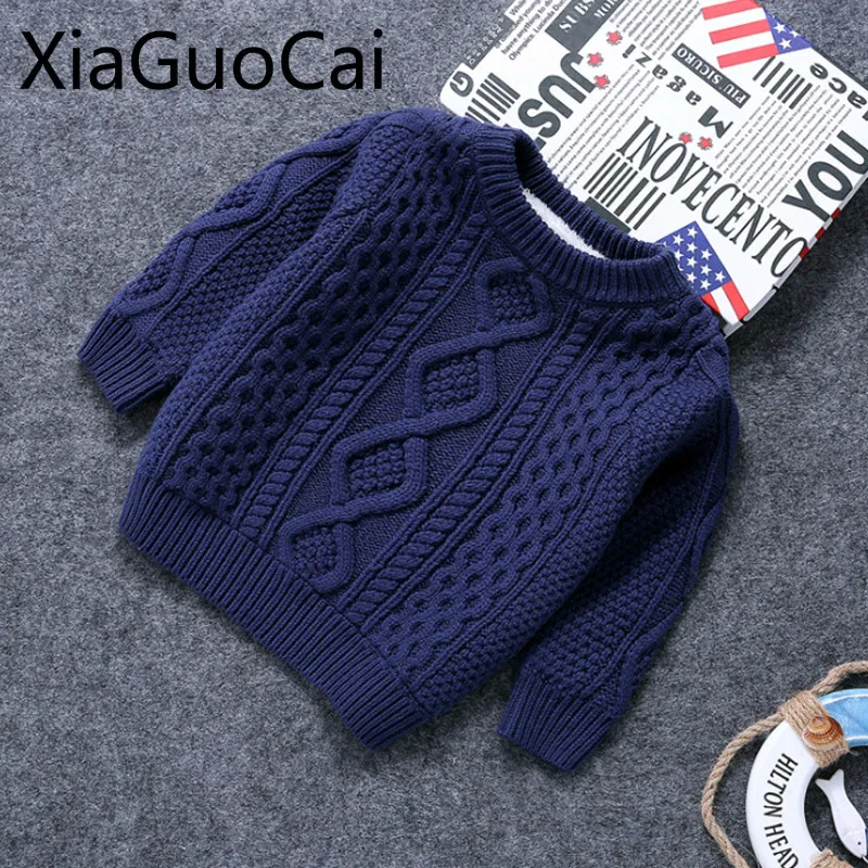 

Baby Girl Winter Clothes Spring and Autumn New Children's Knit Round Neck Boys and Girls Sweater Baby Pullover Sweater