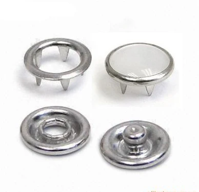 150sets Metal snap buttons 4 part buttons #333 8/10/12mm white pearl prong snap button fastener  press stud buttons FP-020