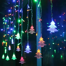 Window Curtain String Lights 4M Fairy Light Outdoor for Room Decor Christmas Bedroom Party Wedding Home Garden Wall Decorations