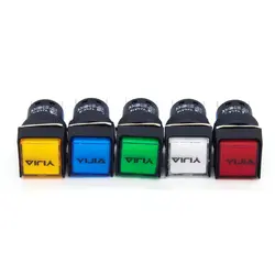 10Pcs/lot 16mm Pin Terminals Rectangular Indicator Light Signal Lamp AC and DC 12V/24V/220V LA16-D/J