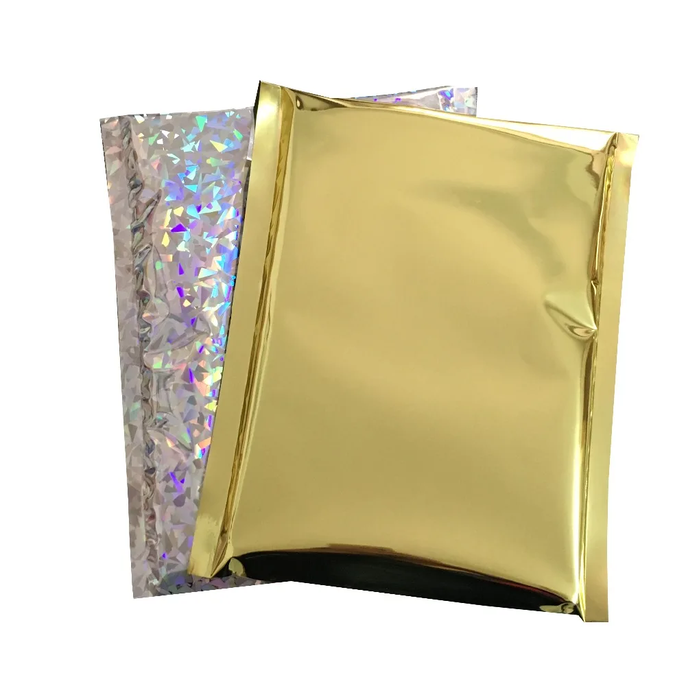 

Holographic poly mailer 6x9, 16x23cm, postal shipping envelopes self adhesive closure waterproof