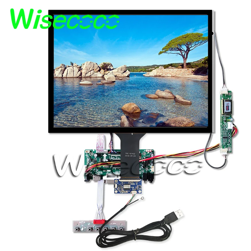 LQ150X1LG81 15 inch 1024x768 tft lcd display with touch panel screen for pos machine with  vga dvi control board