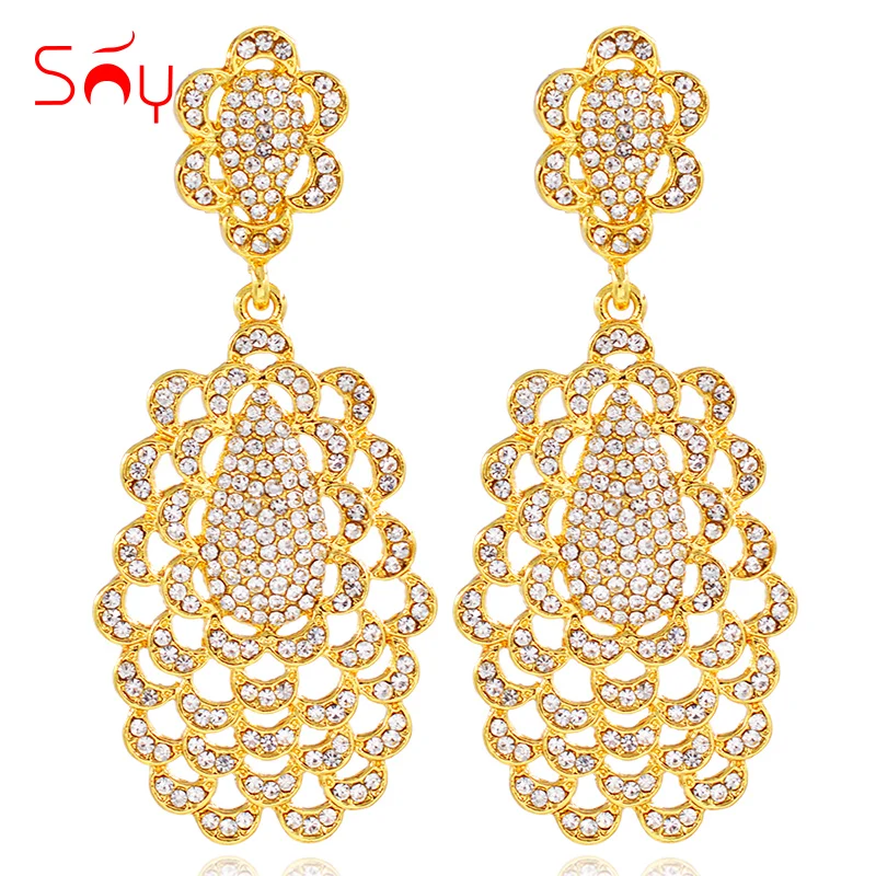 

Sunny Jewelry Classic Jewelry Long Drop Dangle Earrings High Quality Star Earrings For Women Cubic Zirconia Earrings For Party