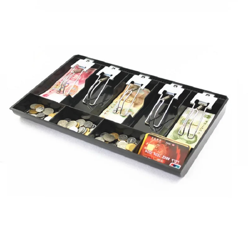 Tiền Ốp Lưng Nhựa Kim Loại Cứng Dành Cho Tiền Hộp Mới Phân Loại Store Quầy Thu Ngân Đồng Xu Ngăn Kéo Ngăn Kéo Đựng Tiền khay