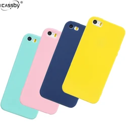 Case For iPhone 5 Case 5SE Candy Color Ultrathin Soft TPU Candy Color Back Cover For Case iPhone 5s 5 s 5SE Case Phone 5S 5 SE