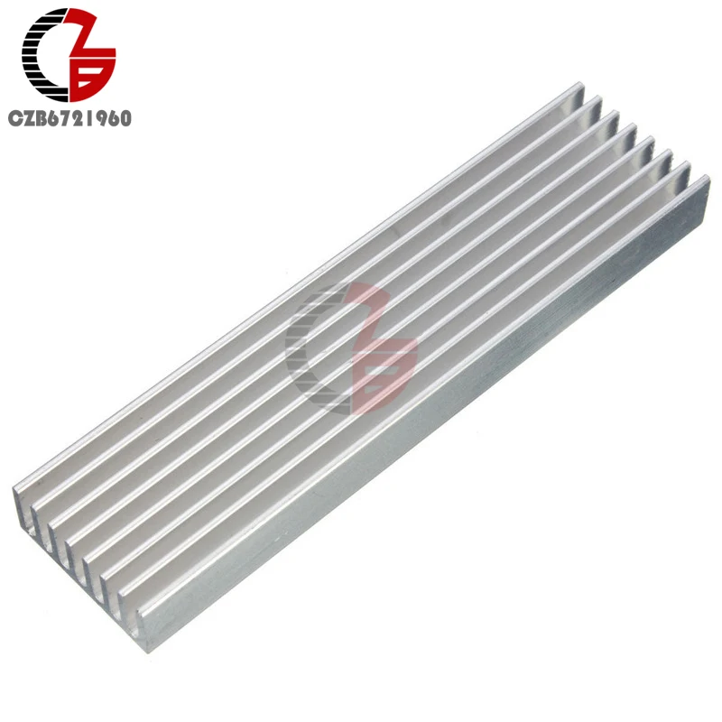 100x25x10mm Aluminum Heat Sink Cooling LED Power IC Transistor For Computer