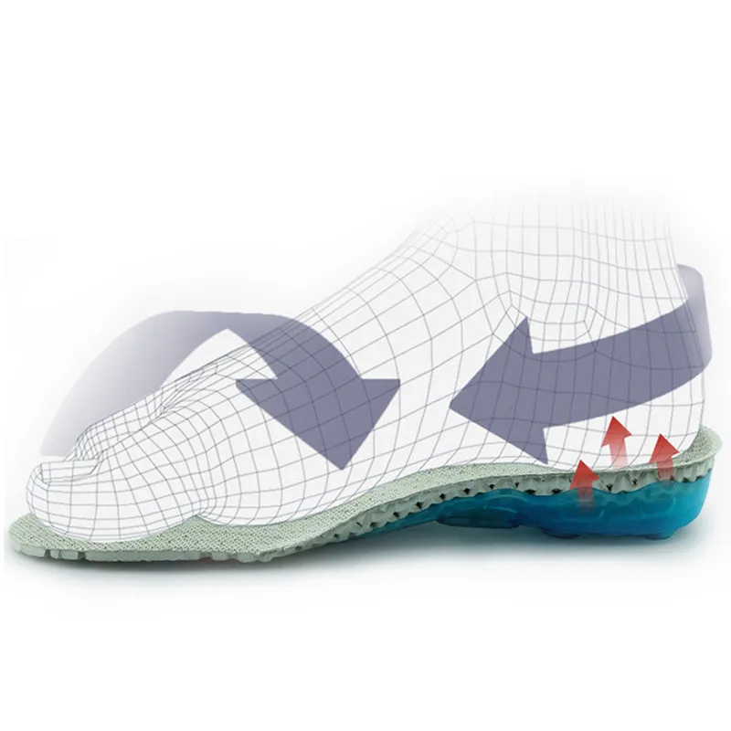 FOOTOUR Silicone Gel Orthopedic Insoles Shock Absorbant Pads Foot Care for Plantar Fasciitis Pain Relieve Running Sport Insoles