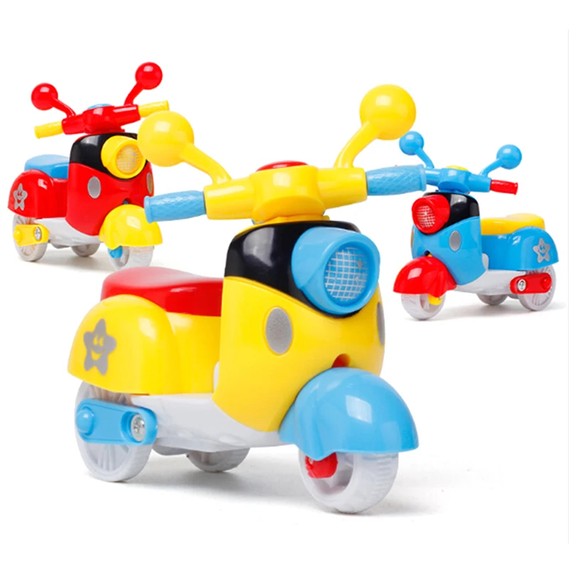 1PCS Motor Mainan Menarik Kembali Diecast Sepeda Motor Awal Model Pendidikan Mainan untuk Anak Anak-anak Bayi