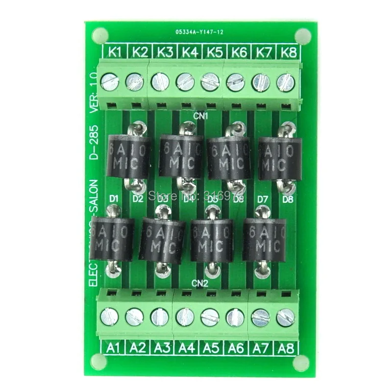 DIN Rail Mount 6 Amp 1000V 8 Module Diode Individu, 6A10.