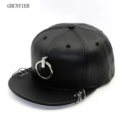 GBCNYIER Cool Male Sports Hat Cool Men Fashion Hat Skateboard Women Sun Hat Young Hip Hop Visor Big Metal Ring