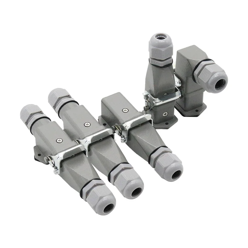 HDC-HA Rechteckiger Hochleistungsstecker 4 5 6 8 Pins Kern Luftfahrt Wasserdichte Industriesteckdose 250 V 10 A/16 A – Detail 6